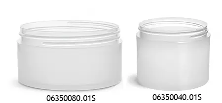 Frosted Polypropylene Thick Wall Jars (Bulk), Caps Not Included