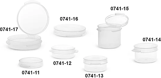 Plastic Vials, Natural Polypropylene Hinge Top Vials