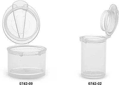 Plastic Vials, Natural Polypropylene Hinge Top Micro Vials