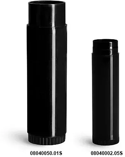 Black Lip Balm Tubes (Bulk), Caps Not Included