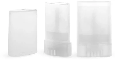 Deodorant Containers, Natural Oval Deodorant Tubes w/ Caps
