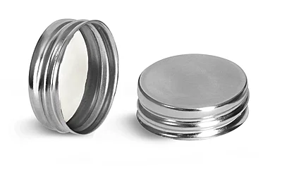 Metal Caps, Silver Metalized Caps w/ Pulp/Vinyl Liner