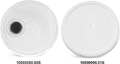 Plastic Lids, White HDPE Plastic Tear Tab Pail Lid  