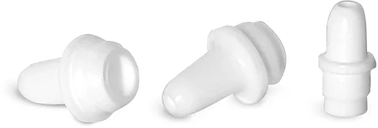 Dispensing Caps, White LDPE Controlled Dropper Tip Plugs