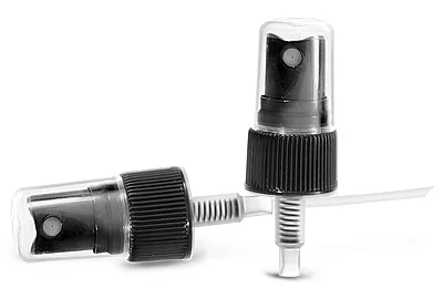 Black Fine Mist Sprayers w/ Indented Tops & Rounded Hoods