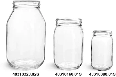 Clear Glass Mayo/Economy Jars (Bulk) Caps Not Included