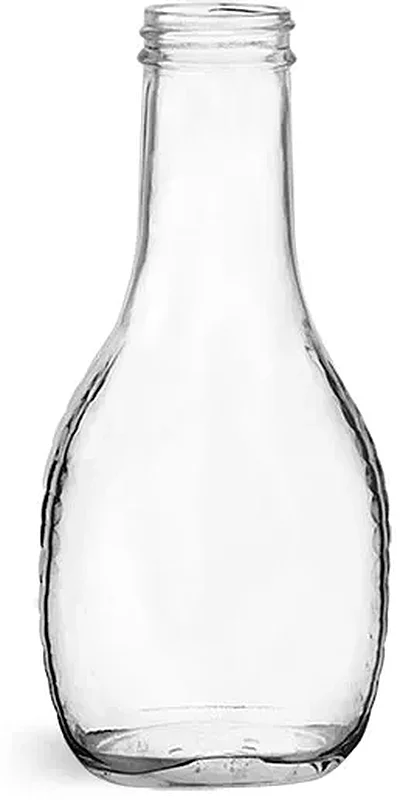 Clear Glass Salad Dressing Bottles (Bulk), Caps NOT Included