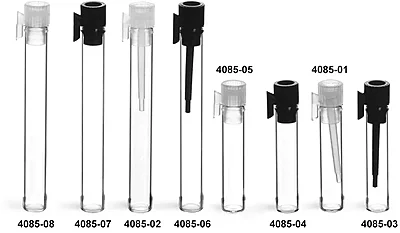 Clear Glass Perfume Sampler Vials w/ PE Stoppers SKS Bottle