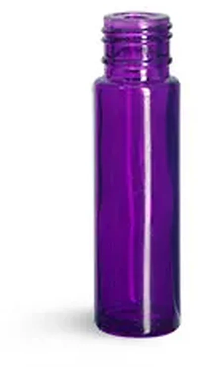 Purple Glass Roll On Bottles (Bulk) Caps NOT Included