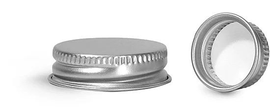 Metal Caps, Silver Aluminum PE Lined Caps