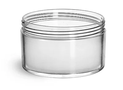 Plastic Jars, Natural Polystyrene Jars (Bulk), Caps NOT Included  