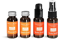 Amber Toiletry Bottles