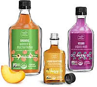 Clear Glass Liquid Supplement Bottles w/ Tamper Evident Caps 