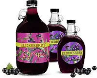 Homeopathic Bottles, Clear Glass Elderberry Syrup Bottles