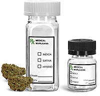 Clear PET Child Resistant Bottles For Cannabis Flower Packaging   