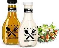 Glass Salad Dressing Bottles for Food Service 