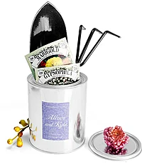 Round Metal Paint Can Wedding Favor Ideas  