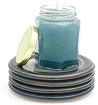Glass Hexagon Candle Jars  