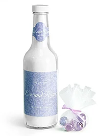 Clear Glass Woozy Bottle Wedding Favor Ideas 