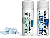 OTC Pharmaceutical Bottles, Allergy Relief Pill Vials 