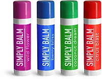 White Tubes w/ Colored Lip Balm Caps 