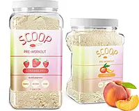 Protein Powder Jars, Wide Mouth Pre and Post Workout Powder Jars