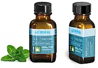 Glass Oblong Cannabis Tincture Bottles w/ Black Phenolic Caps     