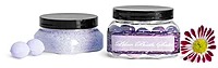 Square Plastic Jars for Bath Salts w/ Lined Caps 