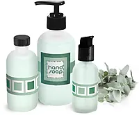 Frosted Glass Bathroom Soap Bottles