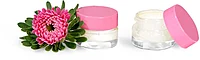 Glass Lip Balm Jars Wholesale w/ Pink Caps