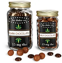 Glass Cannabis Jars w/ Gold Metal Caps 