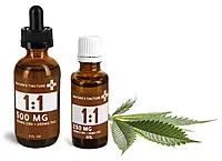 Amber Glass Cannabis Tincture Bottles w/ Dropper Caps   