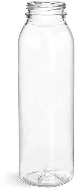 10 oz Clear PET Round Beverage Bottles (Bulk)