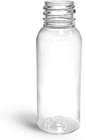 1 oz Clear PET Squeezable Cosmo Round Bottles