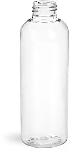 2 oz Clear PET Cosmo Round Bottles (Bulk), Caps NOT Included