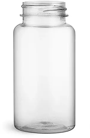 150 cc Clear PET Wide Mouth Packer Bottles, (Bulk) Caps Not Included
