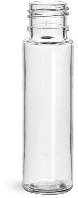13 ml Plastic Bottles, Clear PET Roll On Containers (Bulk) Caps NOT Included