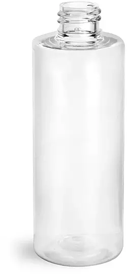 4 oz Clear PET Cylinder Round (Bulk), Caps Not Included
