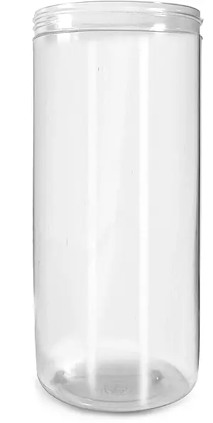 78 oz Round Flair Clear PET Jars (Bulk), Caps Not Included
