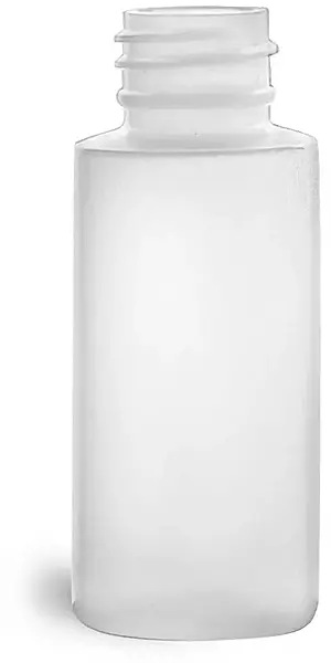 1 oz Natural HDPE Cylinder Bottles (Bulk), Caps NOT Included