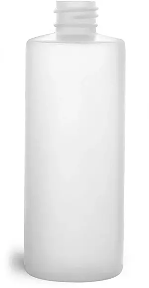4 oz Natural HDPE Cylinder Bottles (Bulk), Caps NOT Included