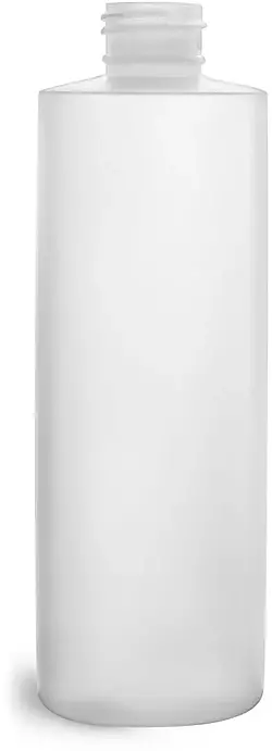 8 oz  Plastic Bottles, Natural HDPE Cylinder Bottles (Bulk), Caps NOT Included