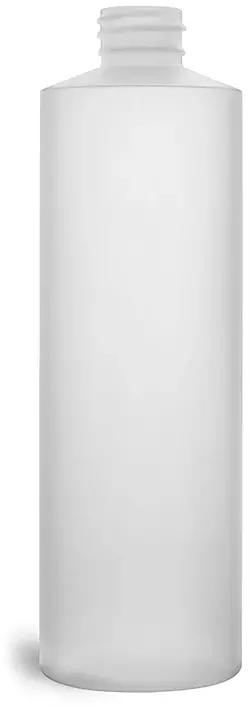 16 oz Plastic Bottles, Natural HDPE Cylinder Bottles (Bulk), Caps NOT Included
