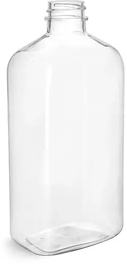 16 oz Clear PET Oblong Bottles (Bulk), Caps NOT Included
