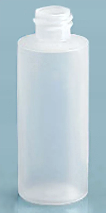 2 oz Natural LDPE Cylinder Bottles (Bulk), Caps NOT Included