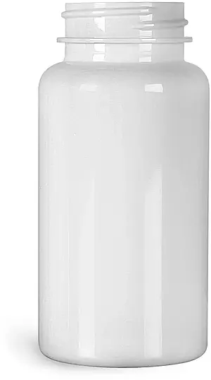 150 cc White PET Wide Mouth Packer Bottles, (Bulk) Caps Not Included