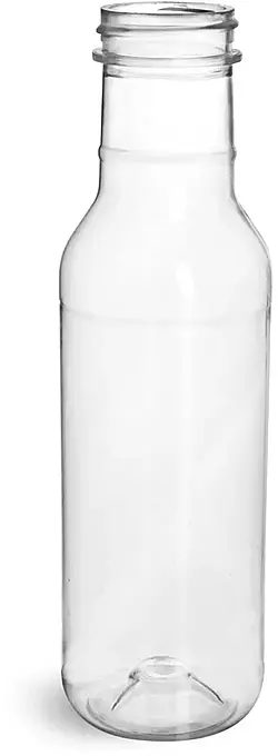 12 oz Clear PET Barbecue Sauce Bottles (Bulk) Caps NOT Included