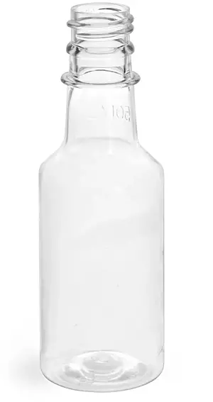 50 ml Clear PET Nip Bottles (Bulk), Caps Not Included