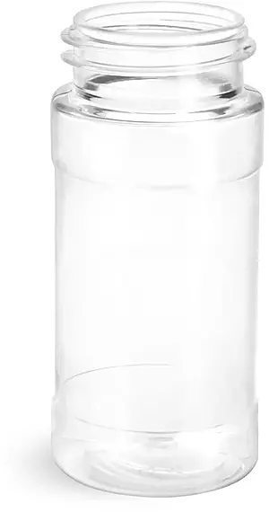 oz Clear PET Spice Bottles (BULK), Caps NOT Included SKS