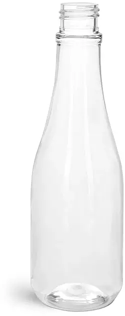 8 oz Clear PET Woozy Bottles (Bulk), Caps Not Included